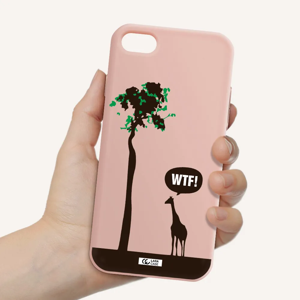 Wtf Apple iPhone 8 Silicone pastel pink Case