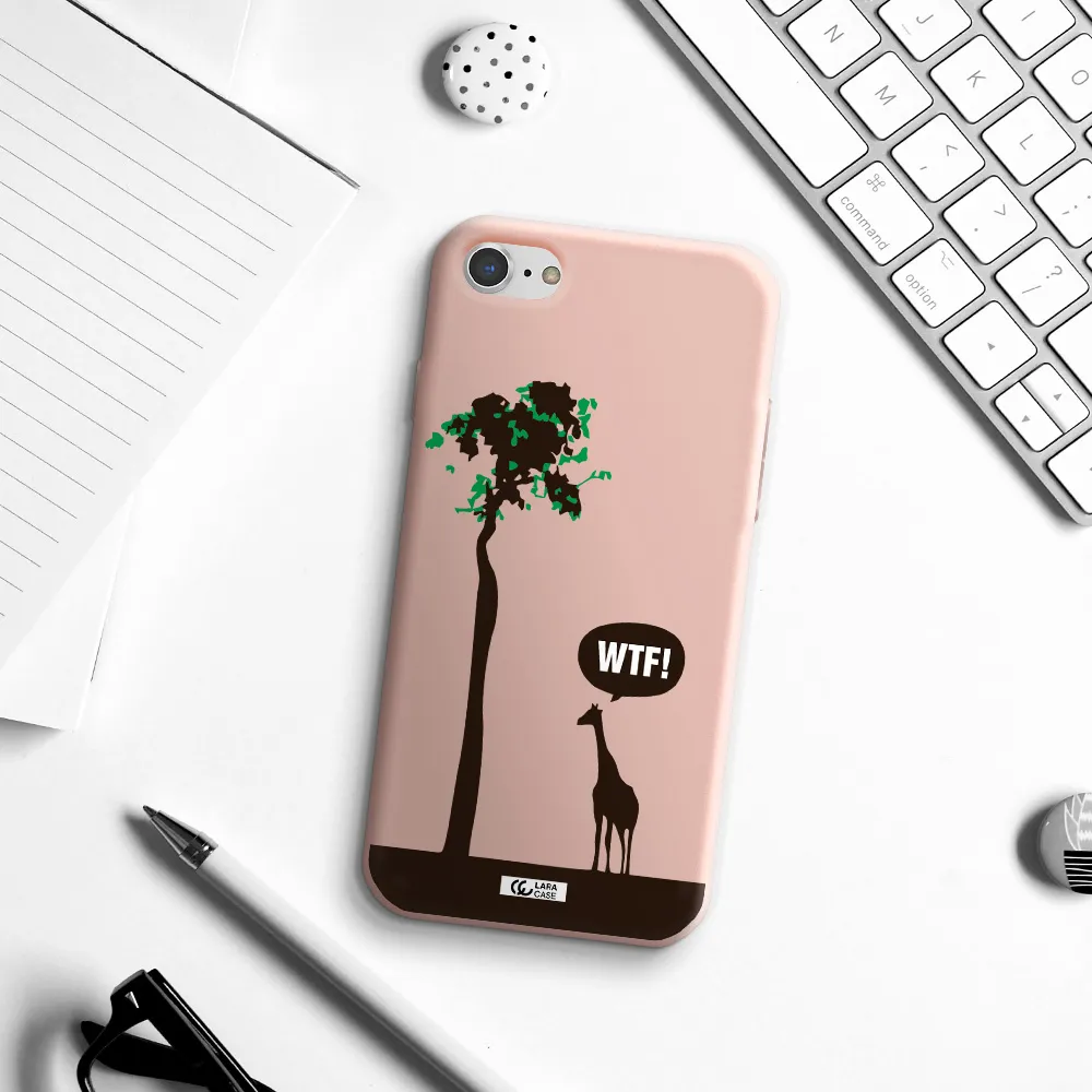 Wtf Apple iPhone 8 Silicone pastel pink Case