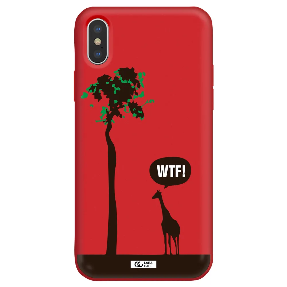 Wtf Apple iPhone X Silicone Imperial Red Case