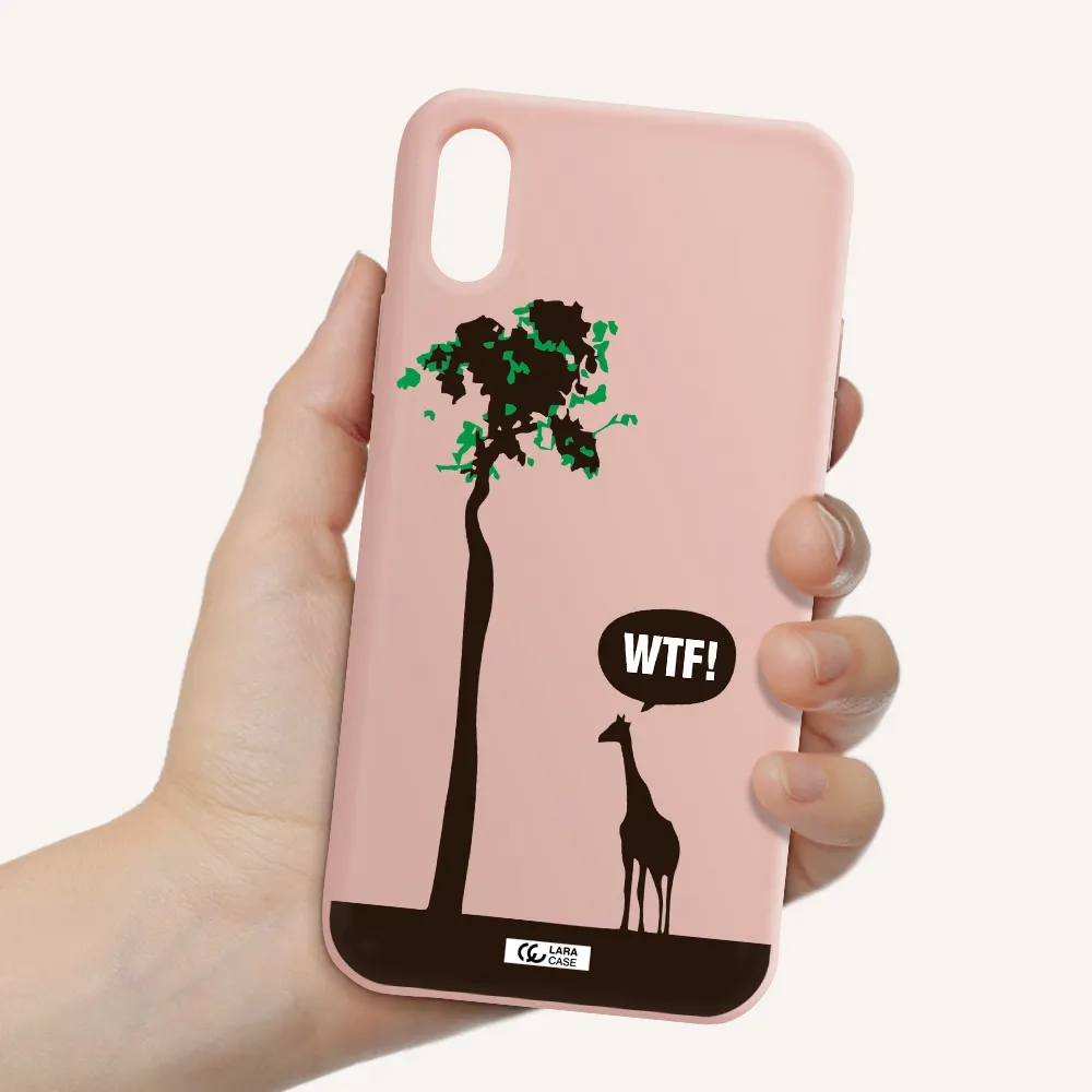 Wtf Apple iPhone X Silicone pastel pink Case