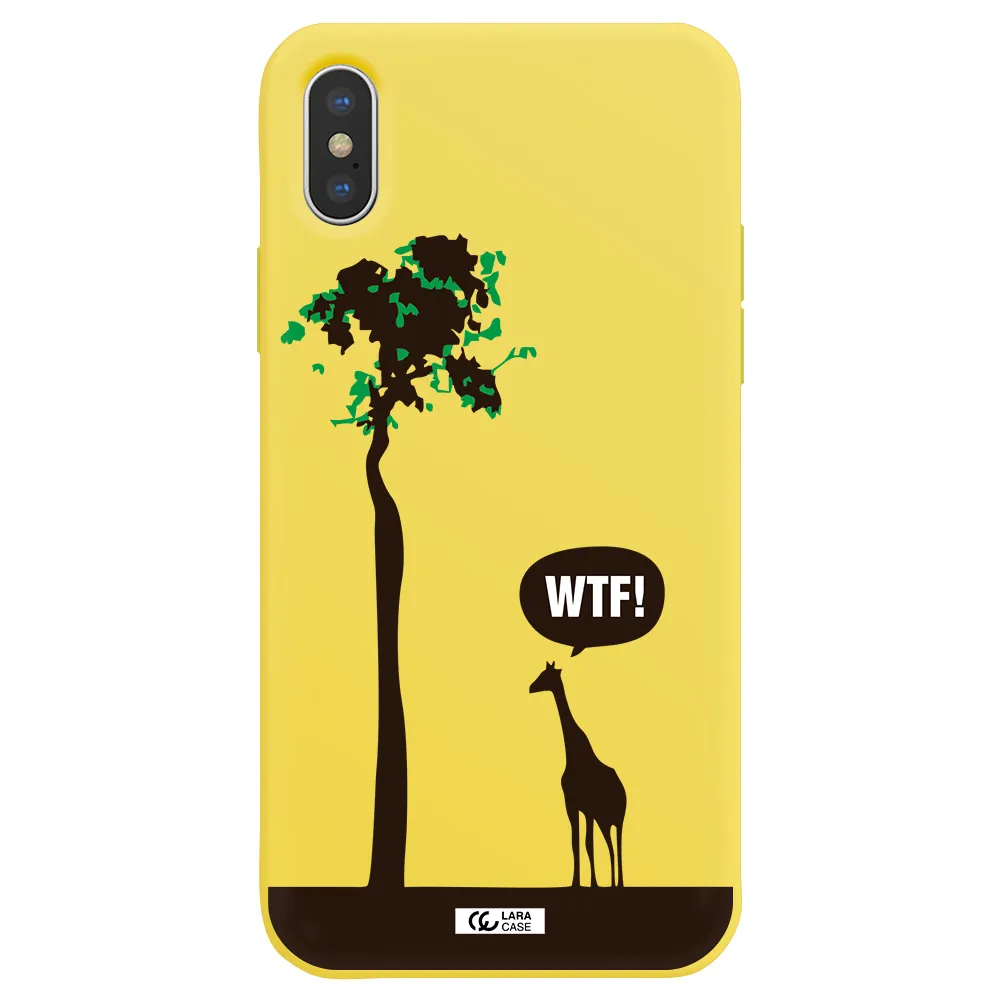 Wtf Apple iPhone XS Silicone canary yellow Case