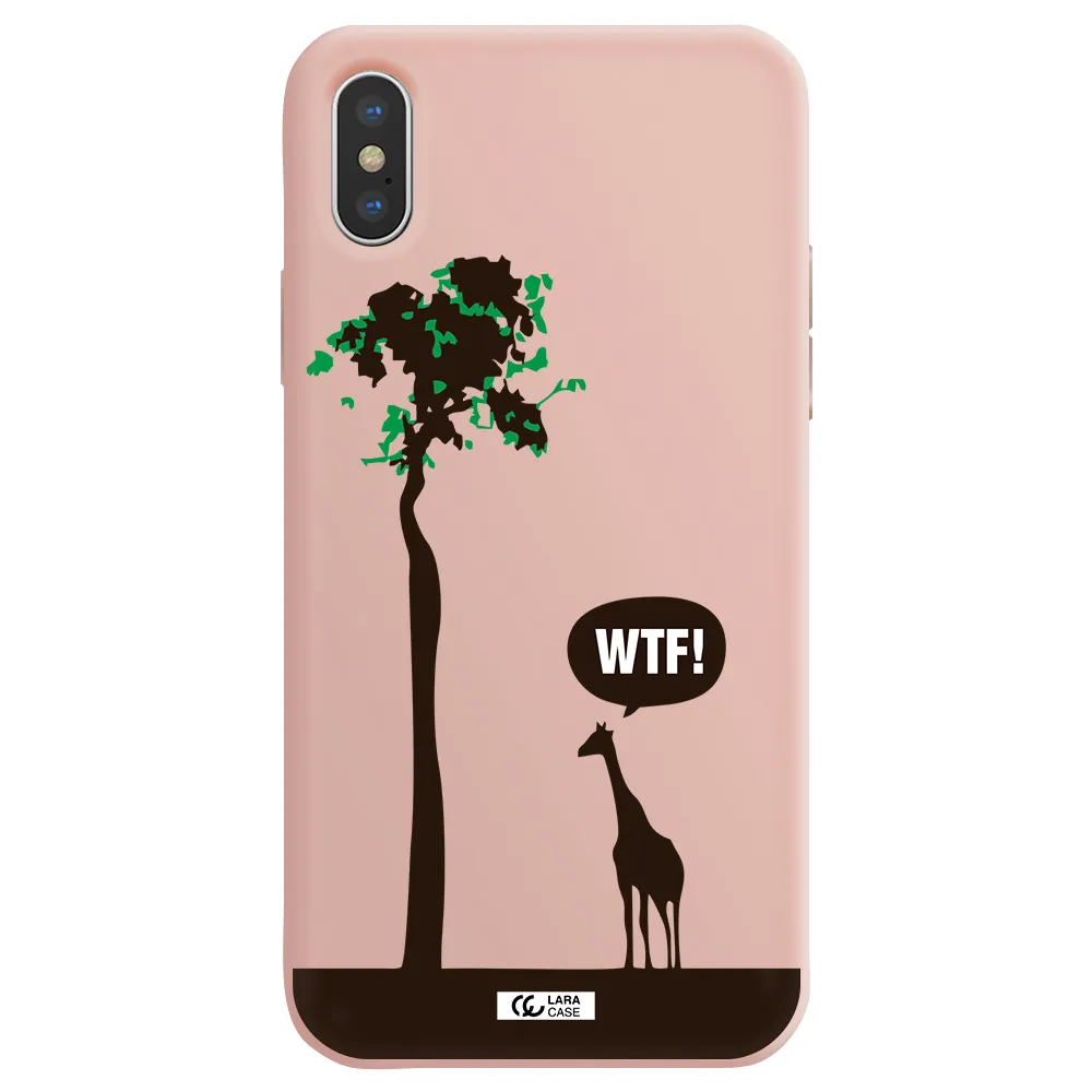 Wtf Apple iPhone XS Silicone pastel pink Case