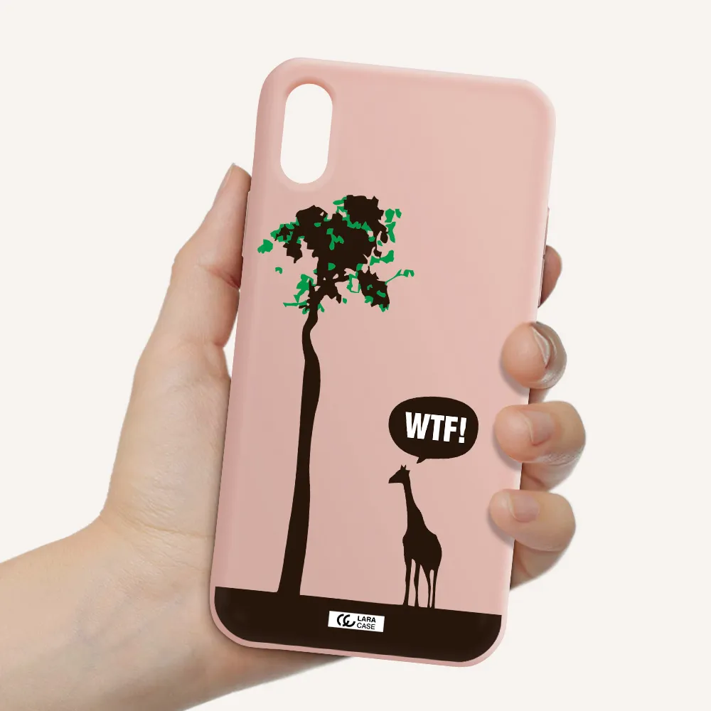 Wtf Apple iPhone XS Silicone pastel pink Case