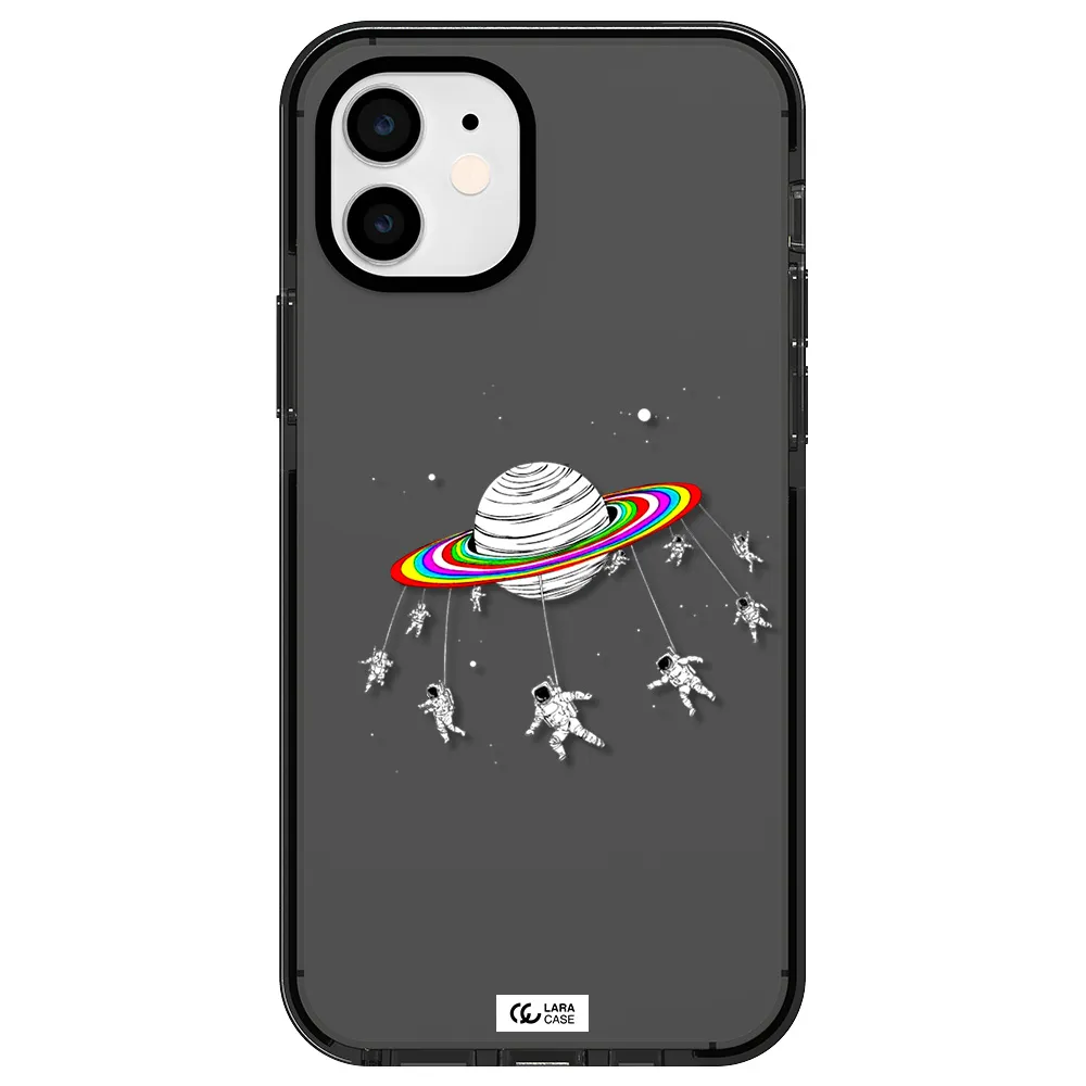 Pluto Rainbow Apple iPhone 11 impact Smoke Black Case