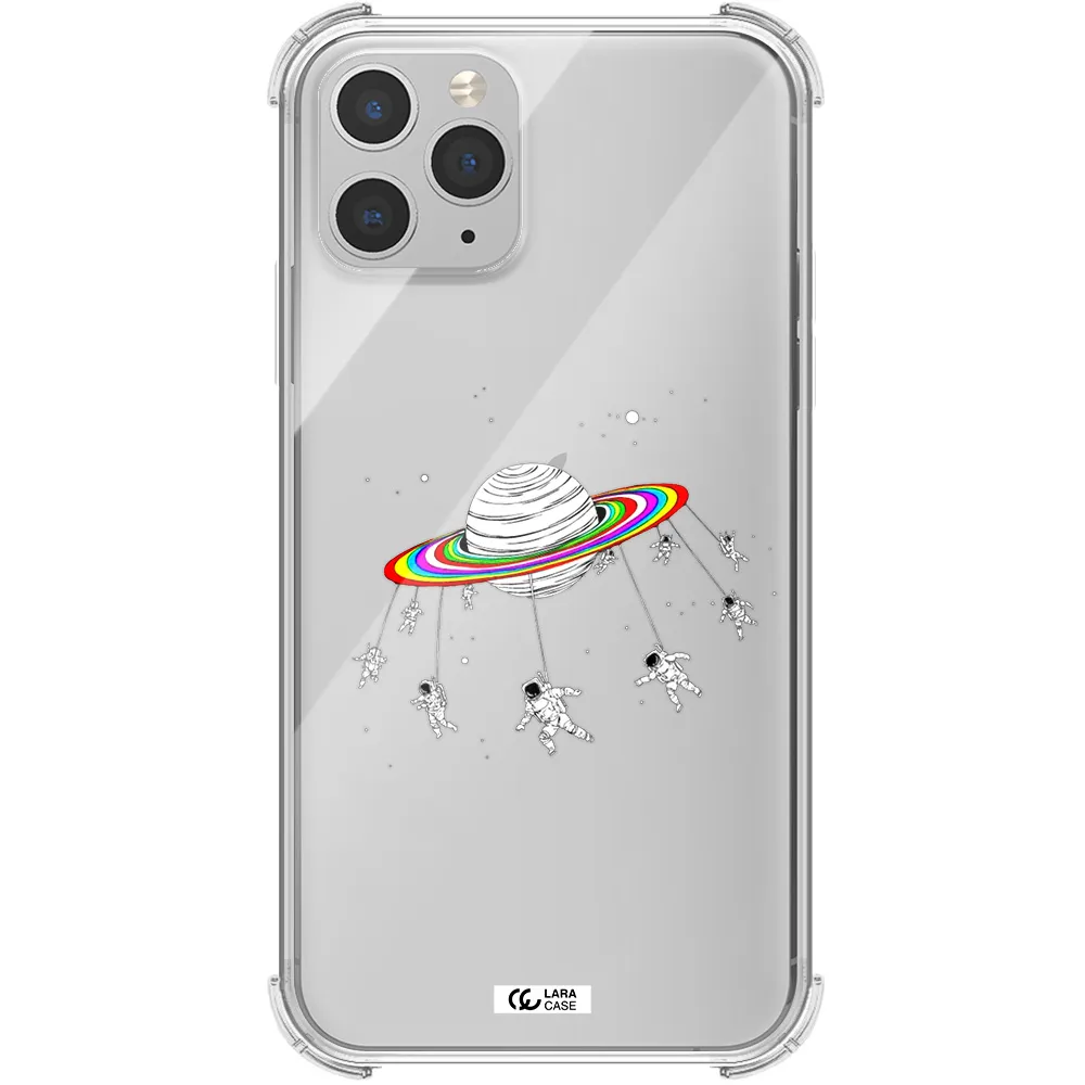 Pluto Rainbow Apple iPhone 11 pro Clear PC Case