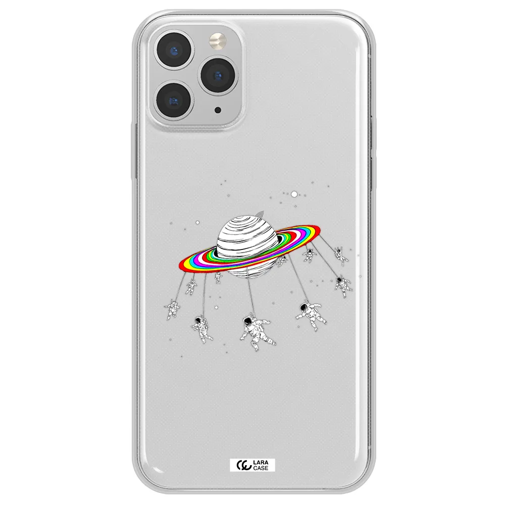 Pluto Rainbow Apple iPhone 11 pro Clear TPU Case