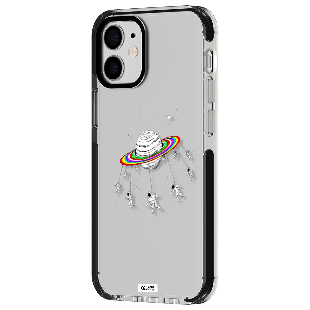 Pluto Rainbow Apple iPhone 12 mini impact black border Case