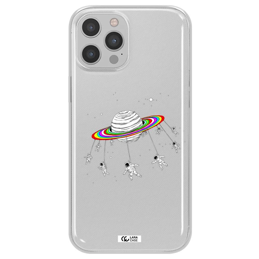 Pluto Rainbow Apple iPhone 12 pro max Clear TPU Case