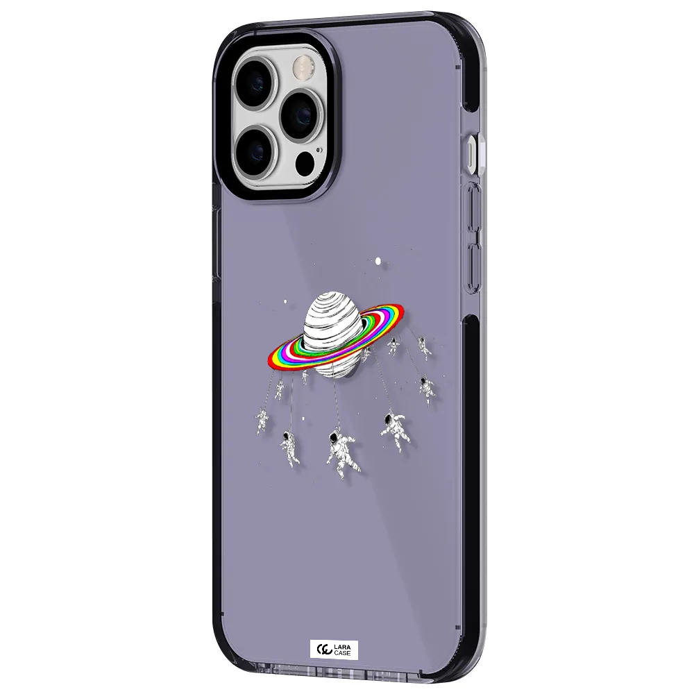 Pluto Rainbow Apple iPhone 12 pro max impact Lilac Case
