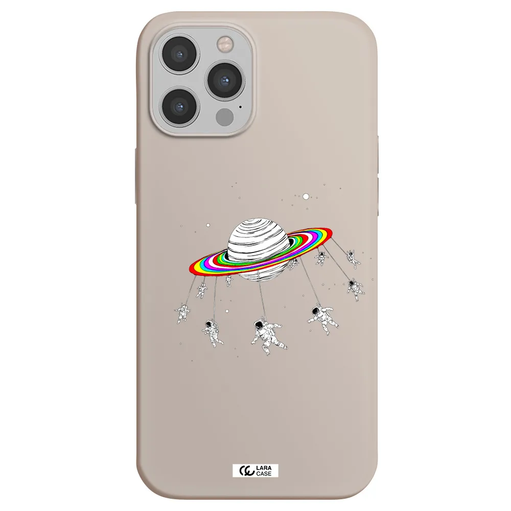 Pluto Rainbow Apple iPhone 12 pro max Silicone Stone Case