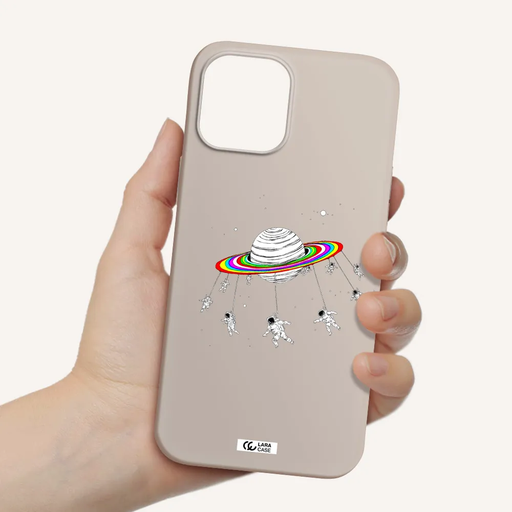 Pluto Rainbow Apple iPhone 12 pro Silicone Stone Case