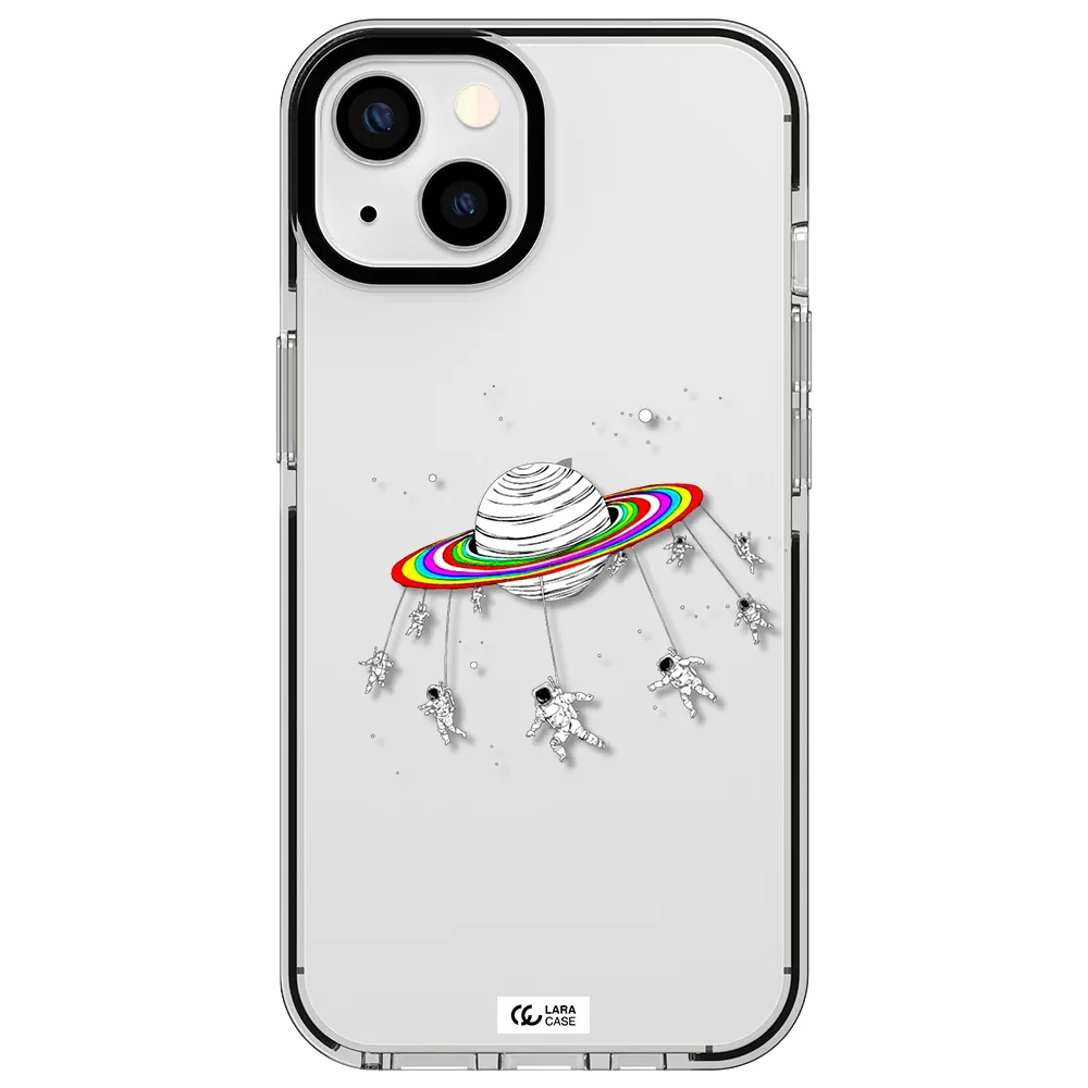 Pluto Rainbow Apple iPhone 13 impact black border Case
