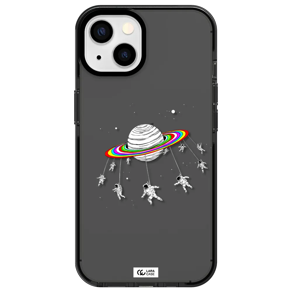Pluto Rainbow Apple iPhone 13 impact Smoke Black Case