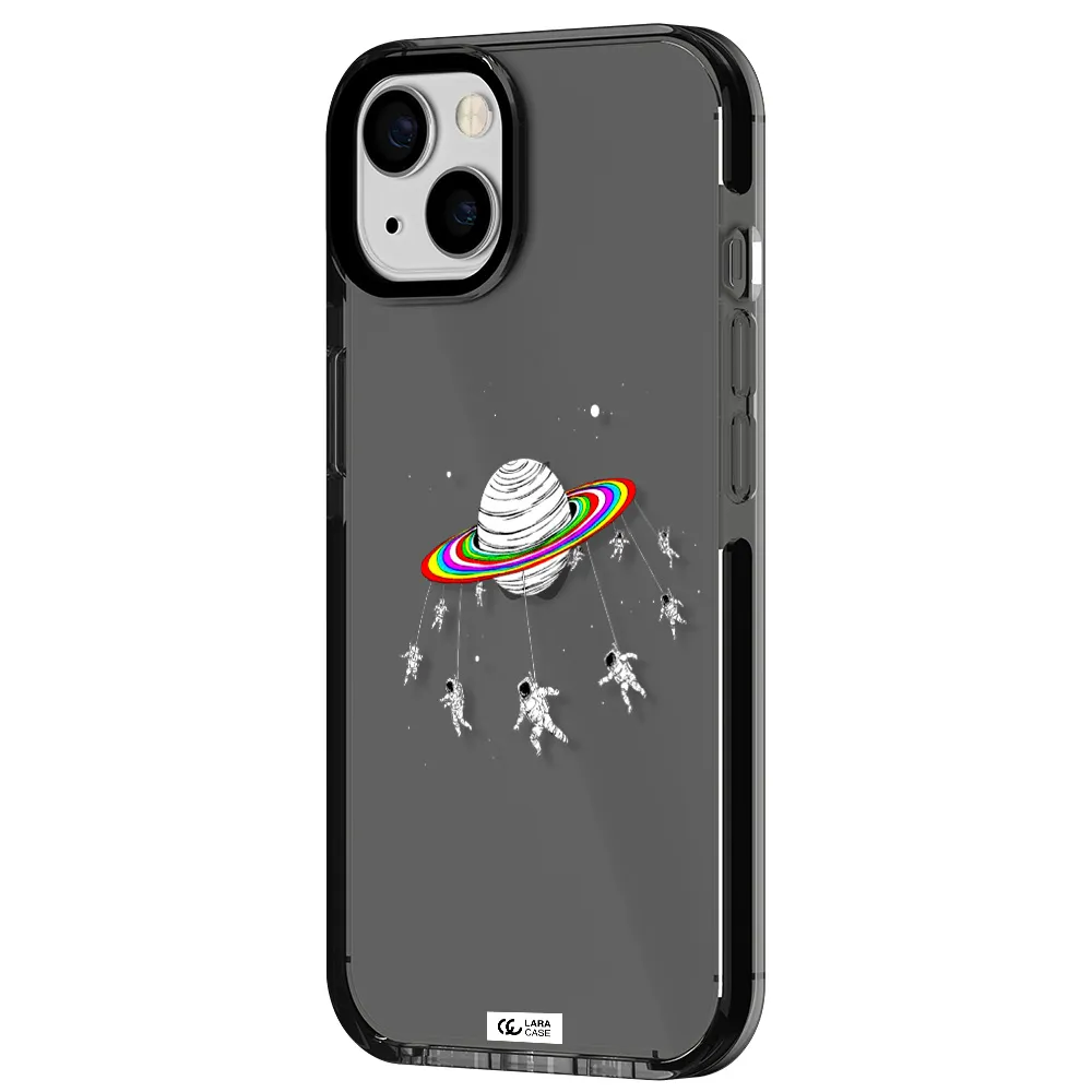 Pluto Rainbow Apple iPhone 13 impact Smoke Black Case