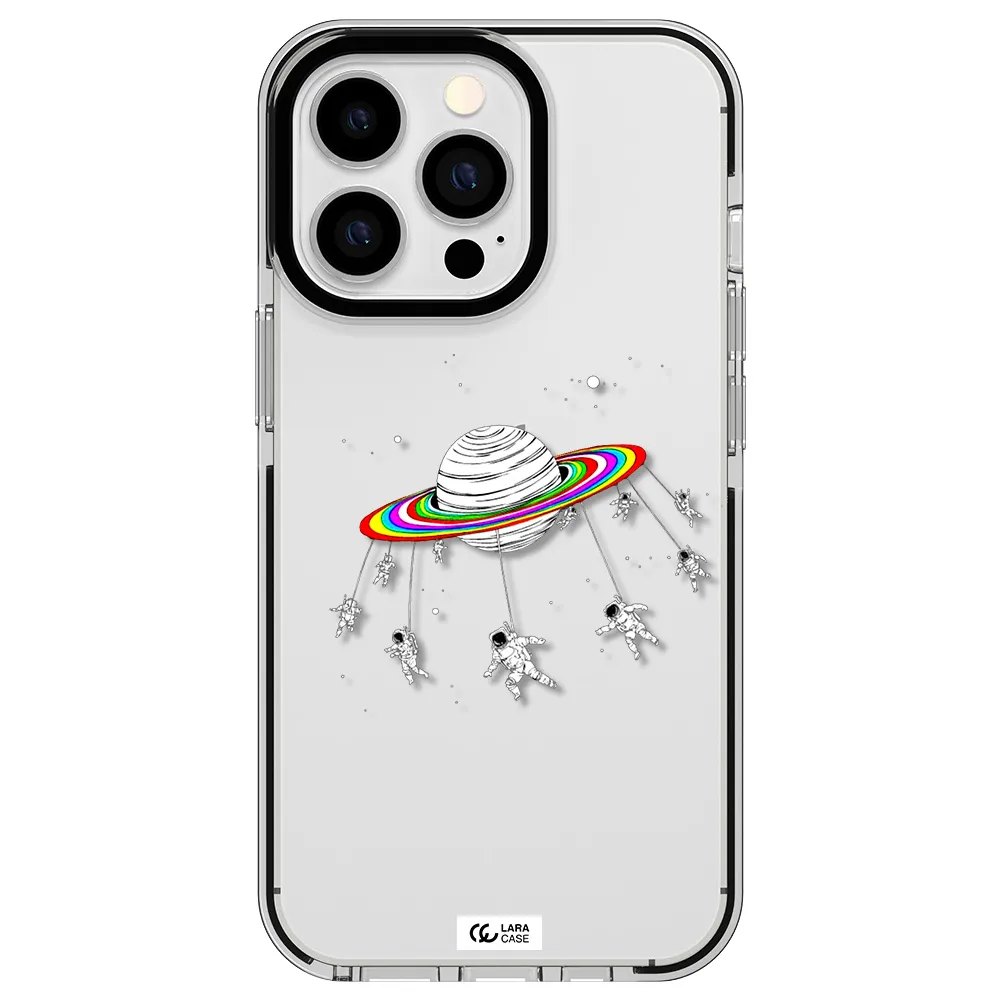 Pluto Rainbow Apple iPhone 13 Pro impact black border Case