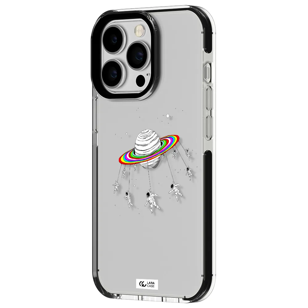 Pluto Rainbow Apple iPhone 13 Pro impact black border Case
