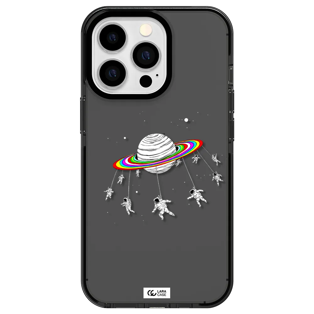 Pluto Rainbow Apple iPhone 13 Pro impact Smoke Black Case