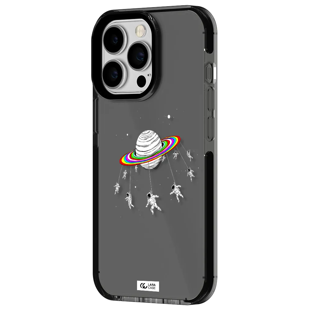 Pluto Rainbow Apple iPhone 13 Pro impact Smoke Black Case