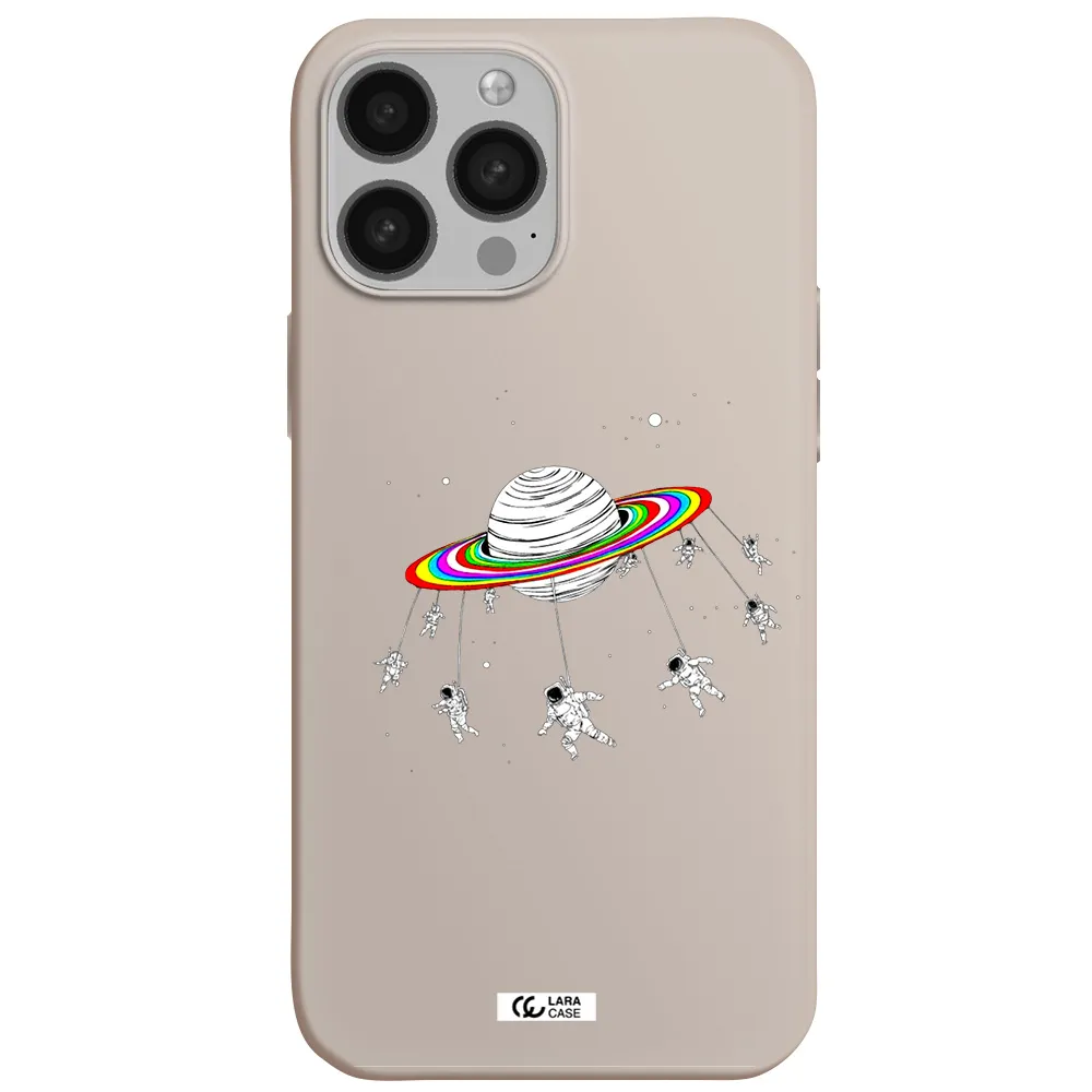 Pluto Rainbow Apple iPhone 13 Pro Max Silicone Stone Case