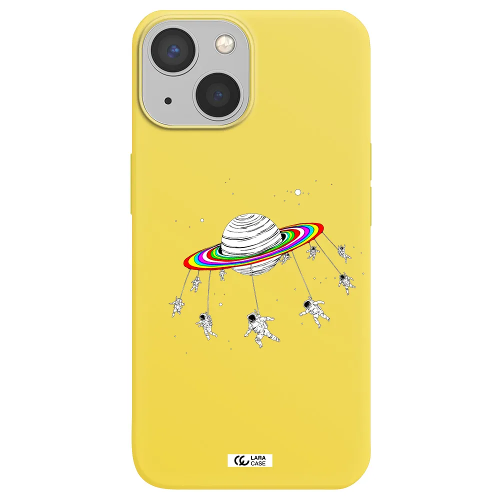 Pluto Rainbow Apple iPhone 13 Silicone canary yellow Case