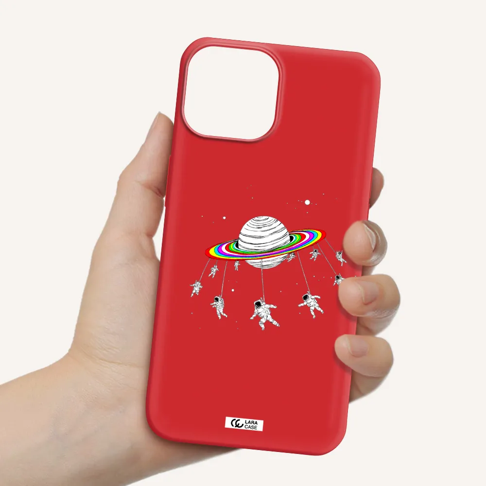 Pluto Rainbow Apple iPhone 13 Silicone Imperial Red Case