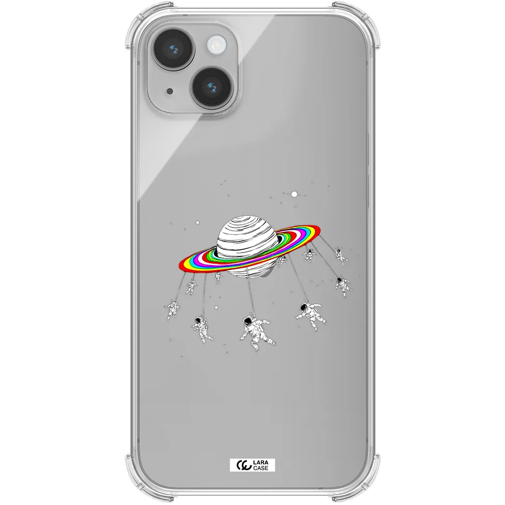 Pluto Rainbow Apple iPhone 14 plus Clear PC Case