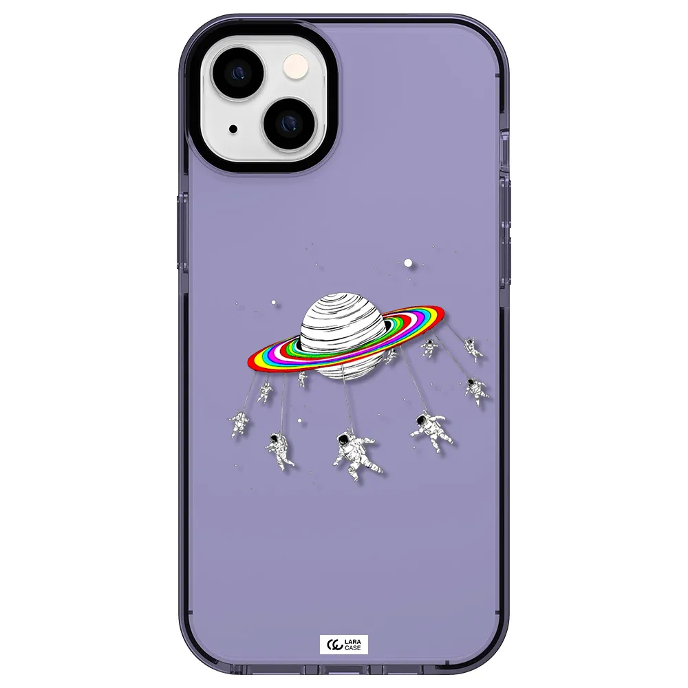 Pluto Rainbow Apple iPhone 14 plus impact Lilac Case