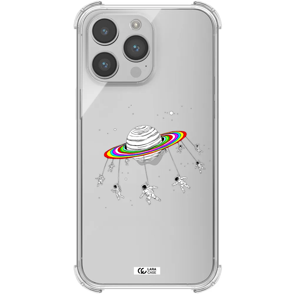 Pluto Rainbow Apple iPhone 14 pro Clear PC Case