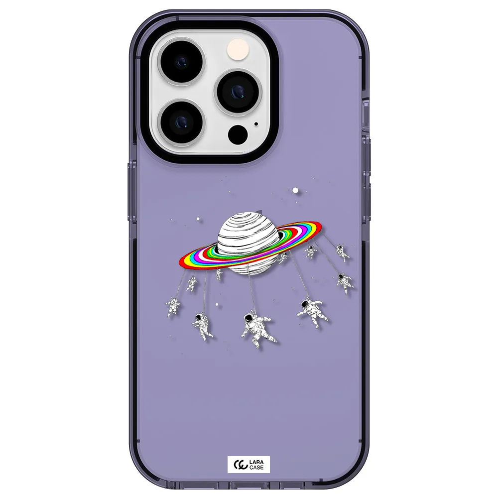 Pluto Rainbow Apple iPhone 14 pro impact Lilac Case