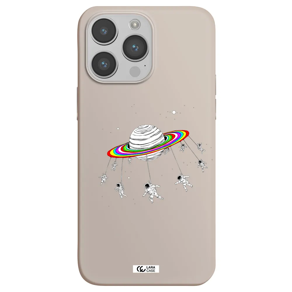 Pluto Rainbow Apple iPhone 14 pro Silicone Stone Case