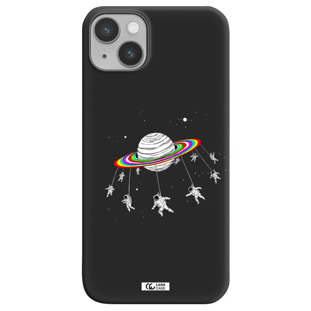 Pluto Rainbow Apple iPhone 14 Silicone black Case