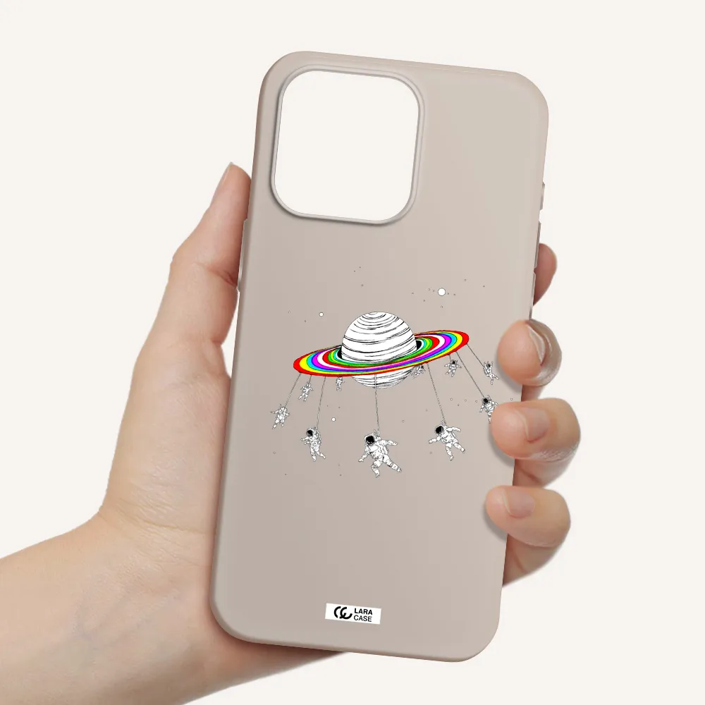 Pluto Rainbow Apple Iphone 15 Pro max Silicone Stone Case
