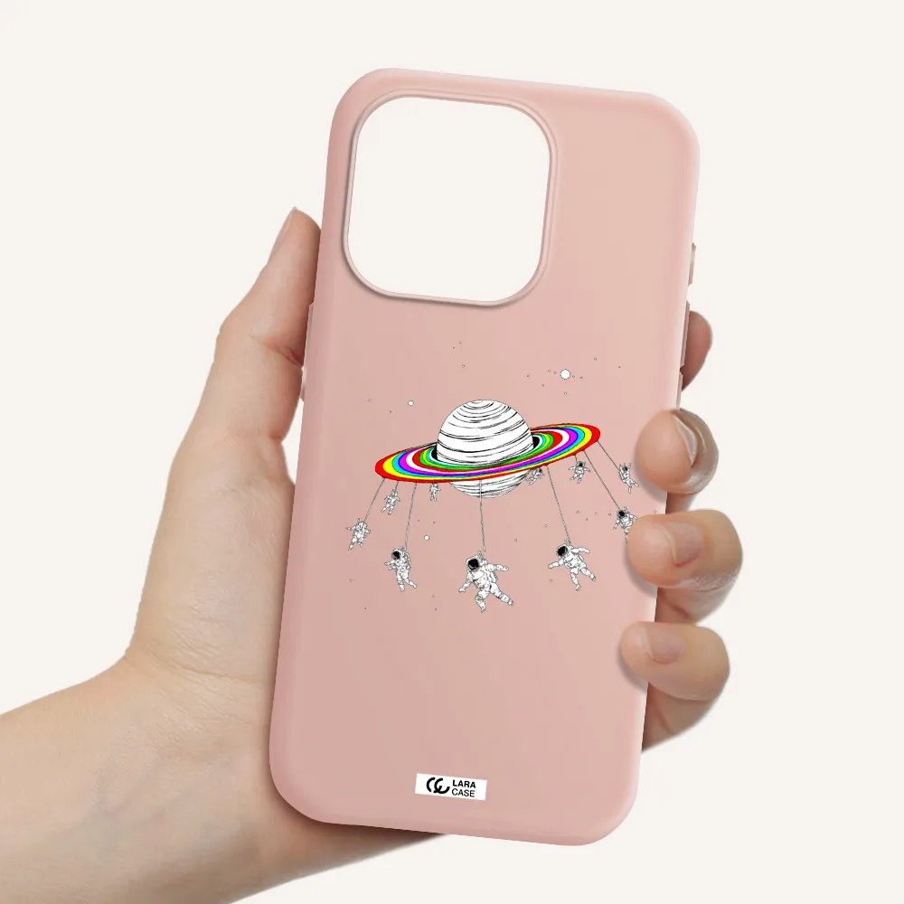 Pluto Rainbow Apple Iphone 15 Pro Silicone Pastel Pink Case