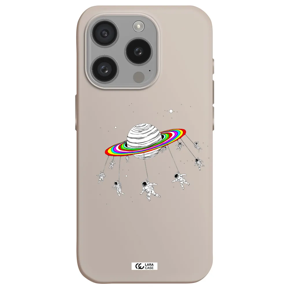 Pluto Rainbow Apple Iphone 15 Pro Silicone Stone Case