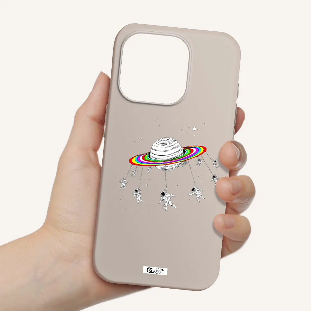 Pluto Rainbow Apple Iphone 15 Pro Silicone Stone Case