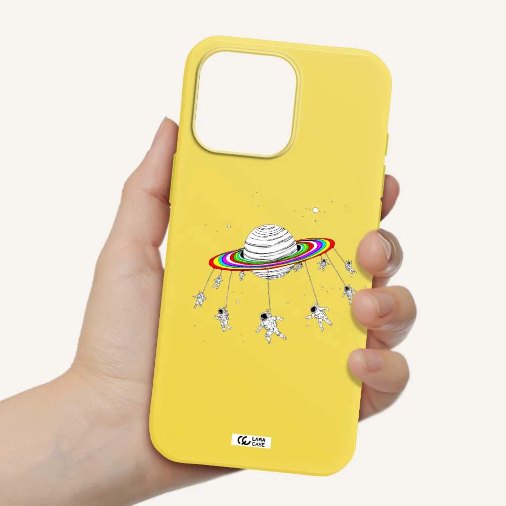 Pluto Rainbow Apple Iphone 16 Pro Max Silicone Canary Yellow Case
