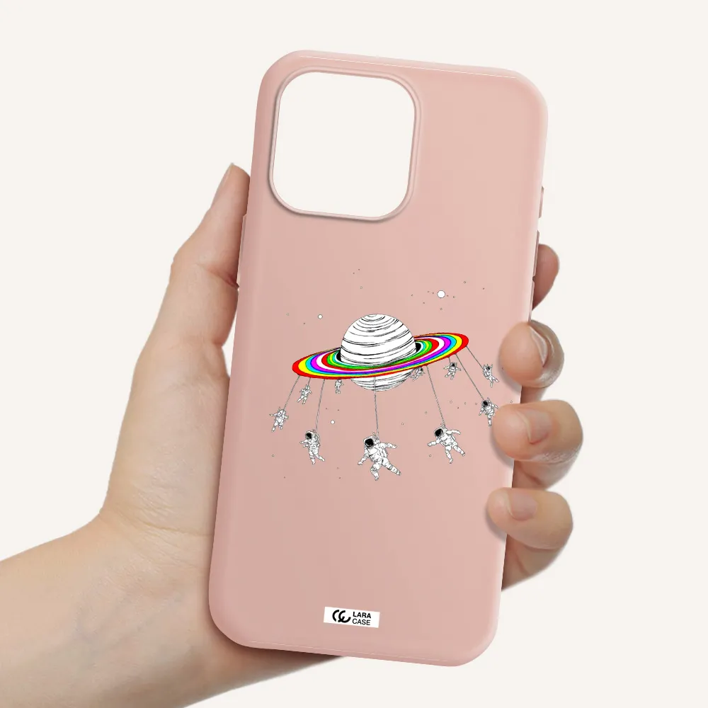 Pluto Rainbow Apple Iphone 16 Pro Max Silicone Pastel Pink Case