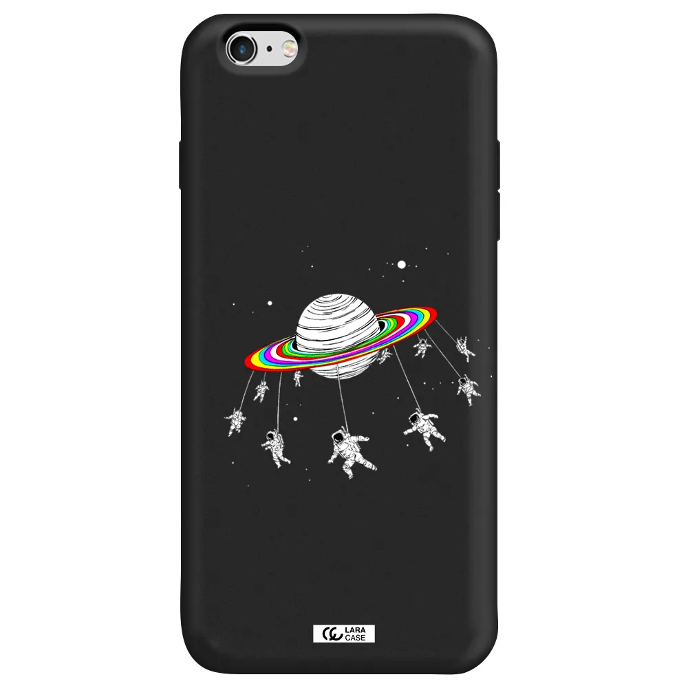 Pluto Rainbow Apple iPhone 6 plus Silicone black Case