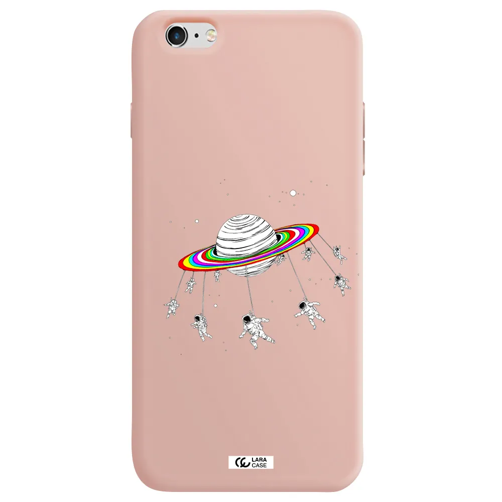 Pluto Rainbow Apple iPhone 6 plus Silicone pastel pink Case