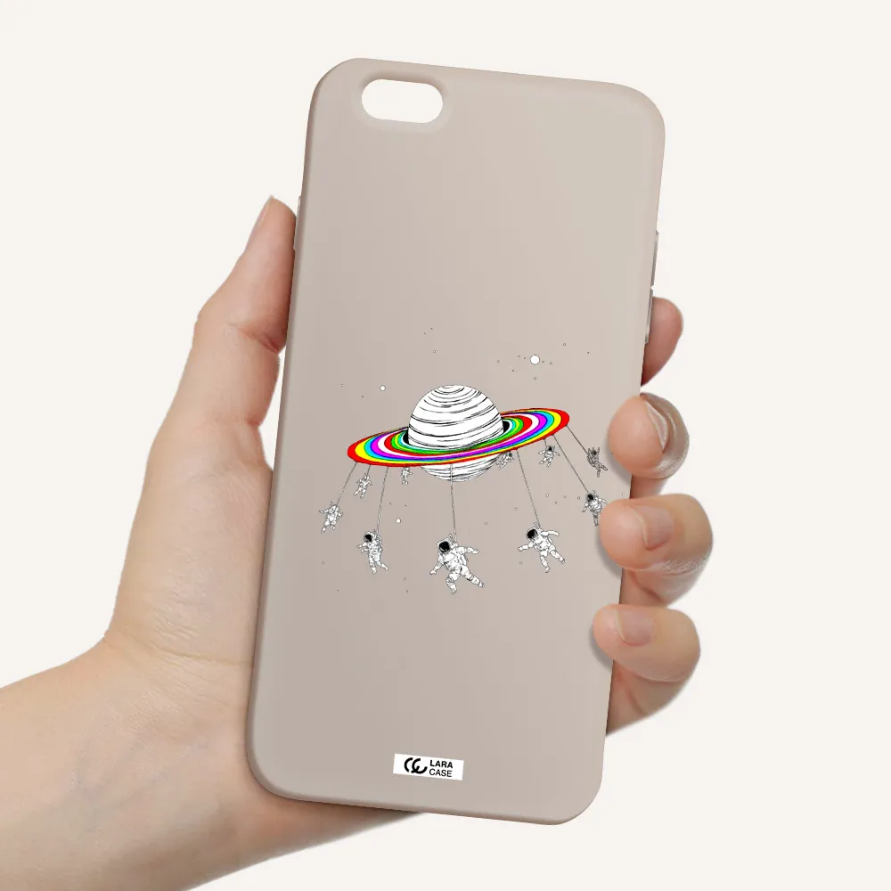 Pluto Rainbow Apple iPhone 6 plus Silicone Stone Case