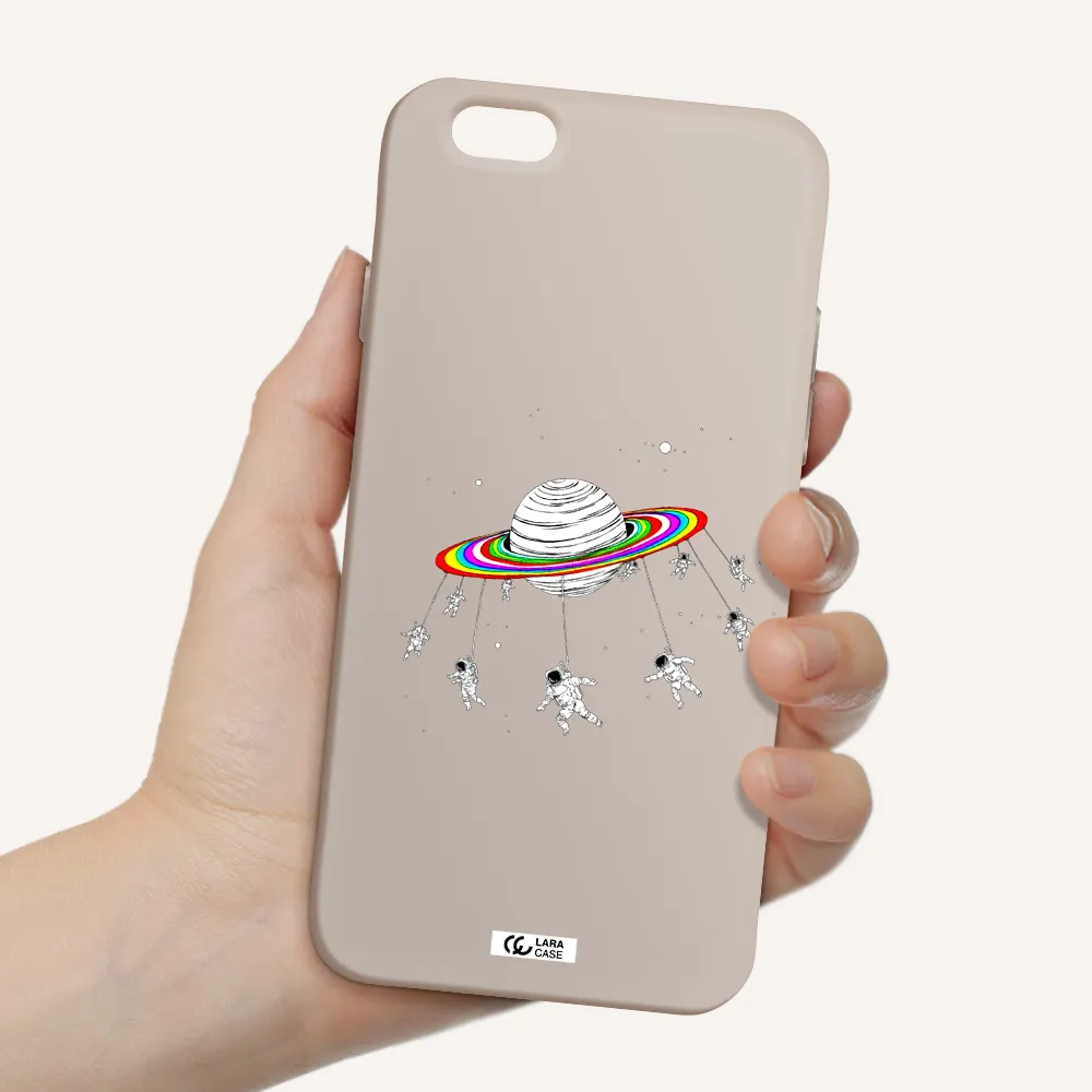 Pluto Rainbow Apple iPhone 6 Silicone Stone Case