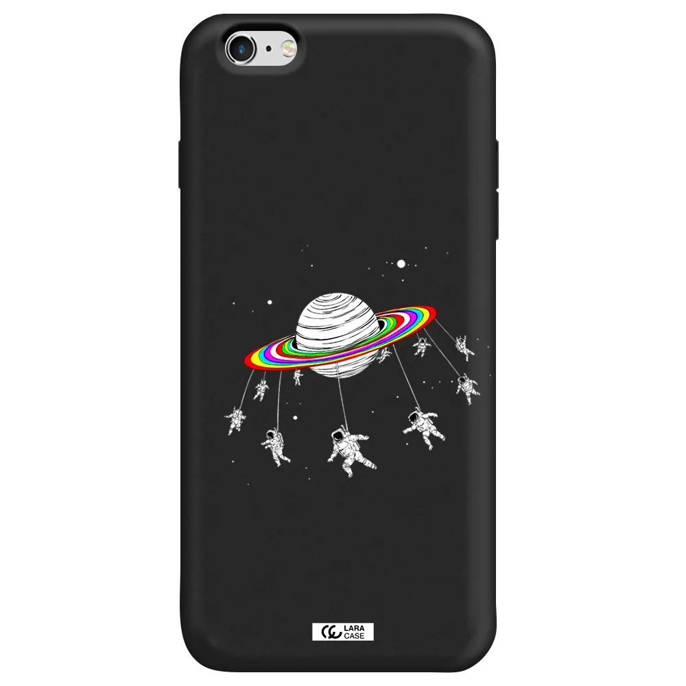 Pluto Rainbow Apple iPhone 6S Silicone black Case