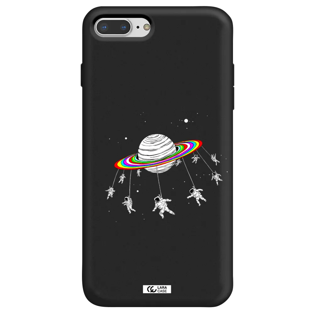 Pluto Rainbow Apple iPhone 7 plus Silicone black Case
