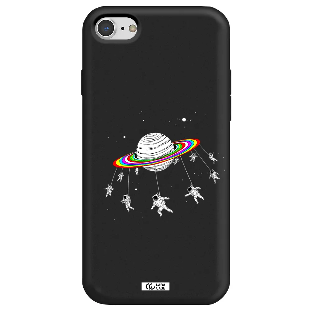 Pluto Rainbow Apple iPhone 7 Silicone black Case