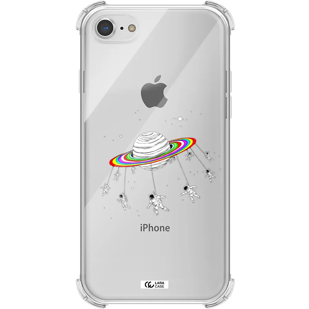 Pluto Rainbow Apple iPhone 8 Clear PC Case