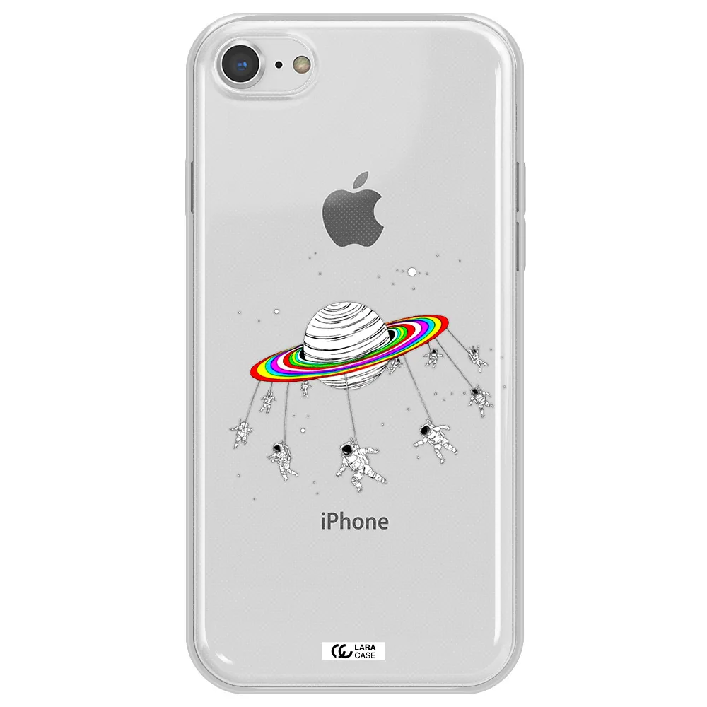 Pluto Rainbow Apple iPhone 8 Clear TPU Case