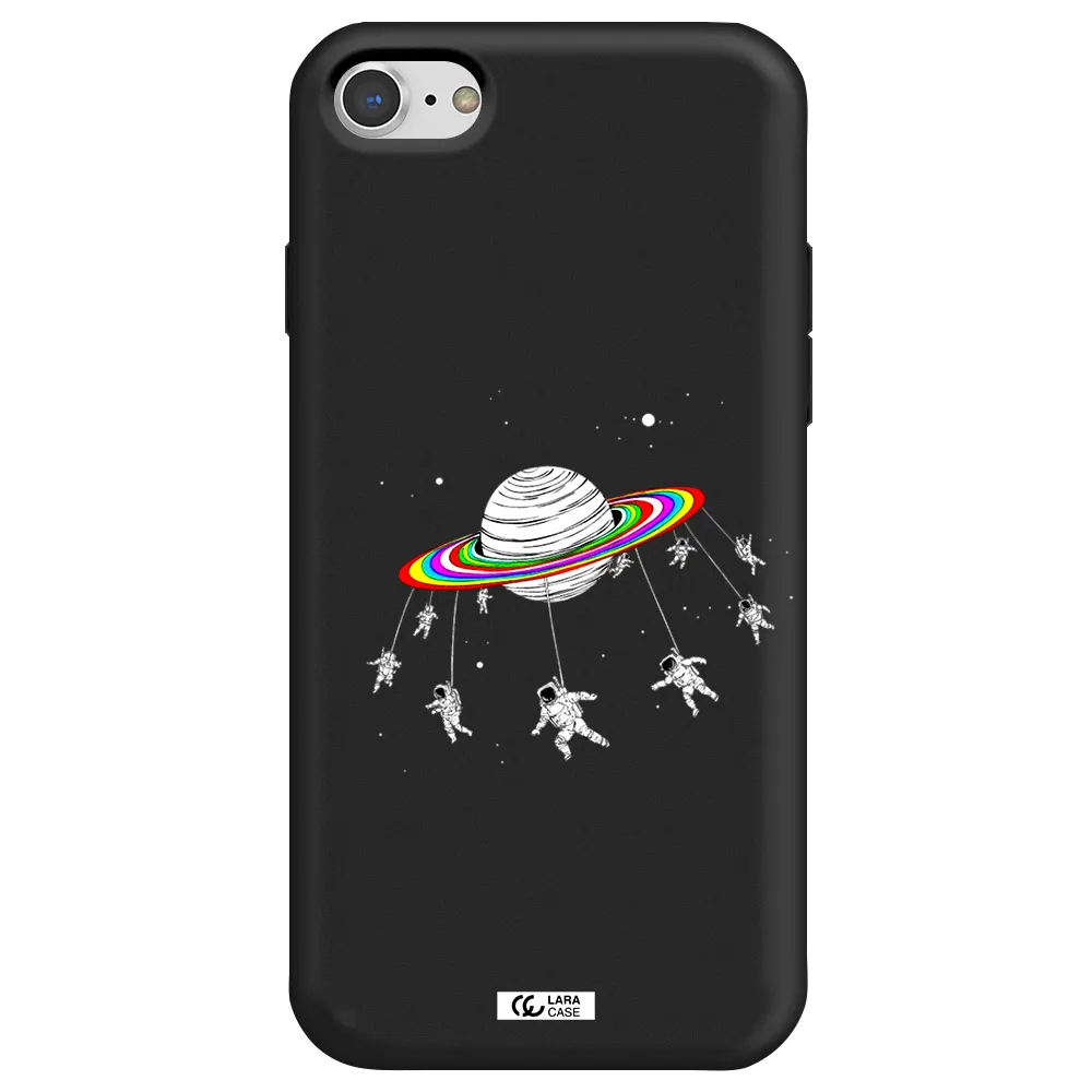Pluto Rainbow Apple iPhone 8 Silicone black Case