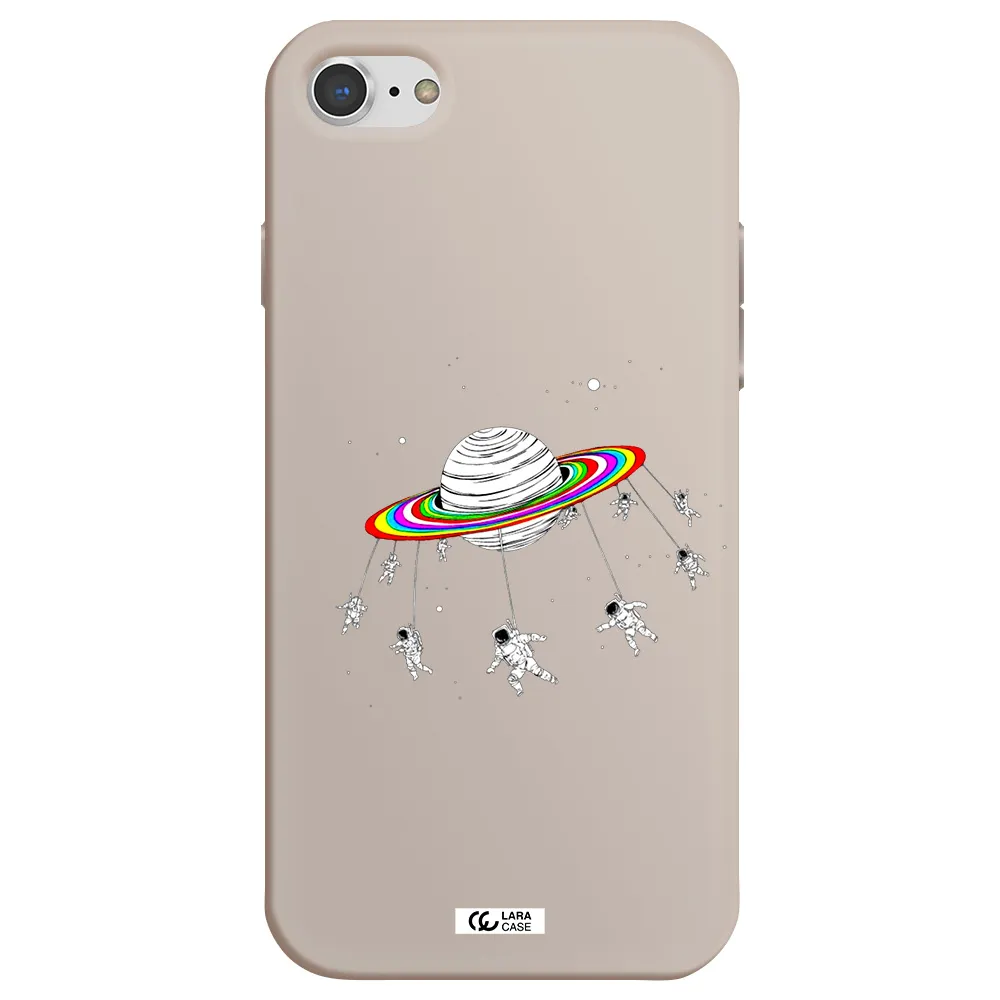 Pluto Rainbow Apple iPhone 8 Silicone Stone Case