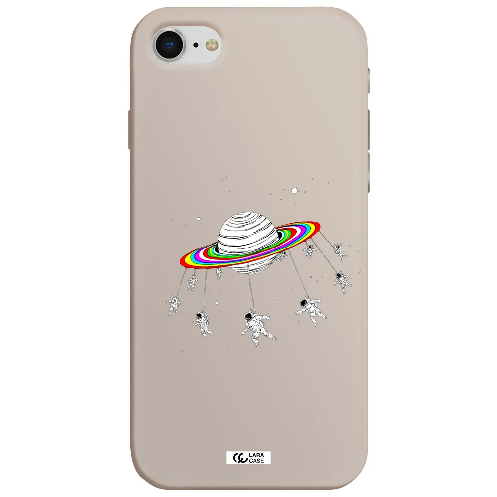 Pluto Rainbow Apple iPhone se 2020 Silicone Stone Case