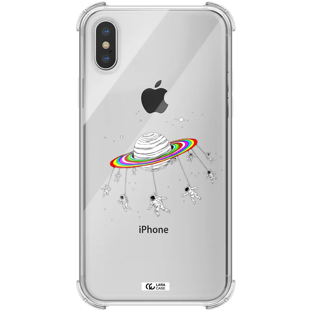 Pluto Rainbow Apple iPhone X Clear PC Case